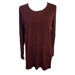 𝅺J.jill Burgundy knit sweater‎